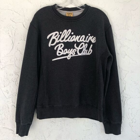 BILLIONAIRE BOYS CLUB Gray Crew Neck Pullover Sweater Size Medium - Picture 1 of 8